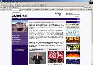 The apology on the Usher Hall website
